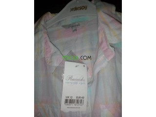 Chemise couleurs pastel made in united kingdom