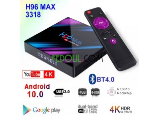 Tv box android h96 max