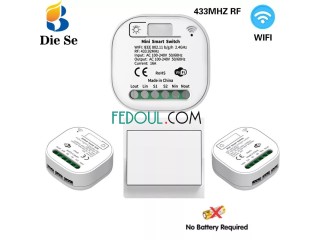 Interrupteur sans fil Wifi/Rf 433MHz 16A