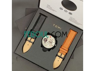 ساعة رجالية بتصميم كلاسيكي و حزامين قوية لمظهر أنيق - Tommy Montre Pour Homme Avec Design Classique