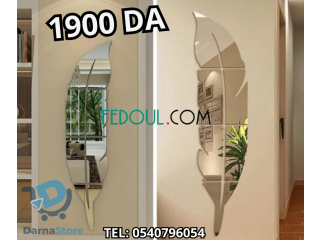 Miroir plume 3d pour décoration murale acrylique مرآة ريشة لديكور الحائط من الاكريليك