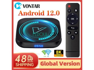 Android tv BOX vontar 2023 4/64 , Android 12, 8K, 5G, deubl WiFi, play store youtube