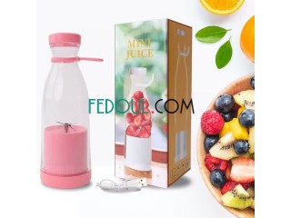 Blender Pour Smoothie Portable Rechargeable Mini Mixeur de Fruits Portable rose