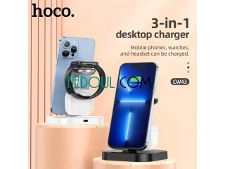 Hoco CW43 | 3 in 1 Desktop Wireless Charger