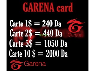 Cartes GARENA/GOOGLE PLAY
