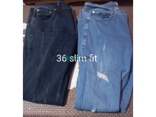 ميبينش لحم Pantalon jean déchiré taille 36 slim fit