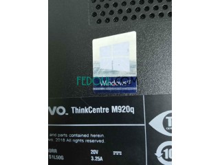Mini Unité Gamer 9me Gén Lenovo ThinkCentre M920q UsbC HDMI UHD610Dd1TERRANVME512RamDDR4 16Gb